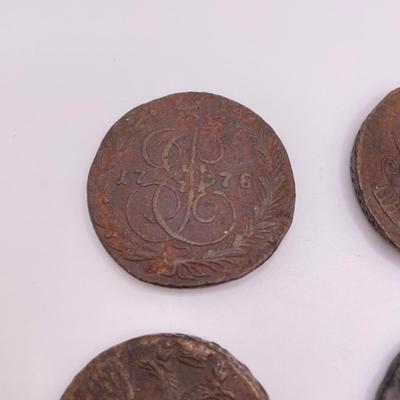 Four Copper 5 Kopeks 1763-1788 (ST-SS)