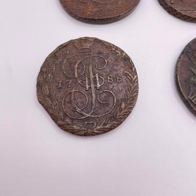 Four Copper 5 Kopeks 1763-1788 (ST-SS)