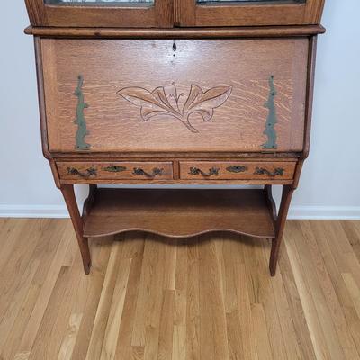 Antique Wooden Secretary (B1-EL)