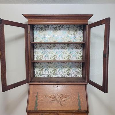 Antique Wooden Secretary (B1-EL)