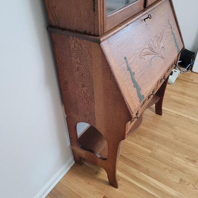 Antique Wooden Secretary (B1-EL)
