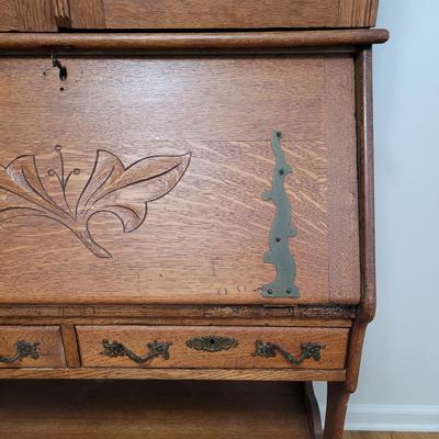 Antique Wooden Secretary (B1-EL)