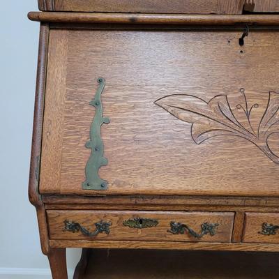 Antique Wooden Secretary (B1-EL)