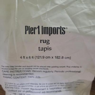 Pier 1 Jute Area Rug 4' x6' (B2-EL)