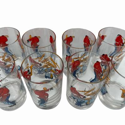 Leo Meiersdorff Glasses Set of 8 - 1986 - New Orleans Jazz