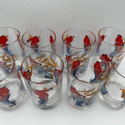 Leo Meiersdorff Glasses Set of 8 - 1986 - New Orleans Jazz