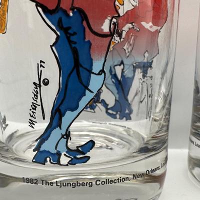 Leo Meiersdorff Glasses Set of 8 - 1986 - New Orleans Jazz