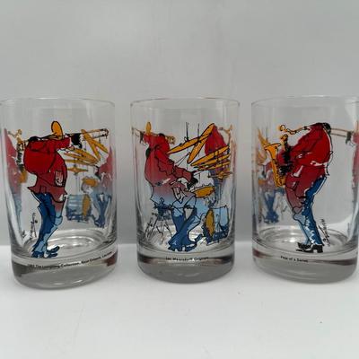 Leo Meiersdorff Glasses Set of 8 - 1986 - New Orleans Jazz