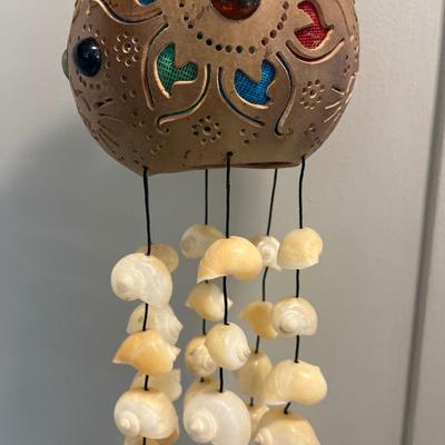 Groovy wind chime, and small lamp