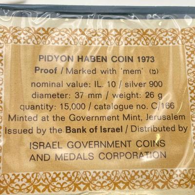 1973 Silver Pidyon Haben Coin Plus Sets from Israel (ST-SS)