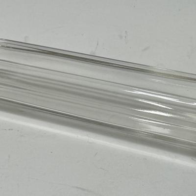 Antique Silver topped Victorian Hair Pin paneled glass jar
