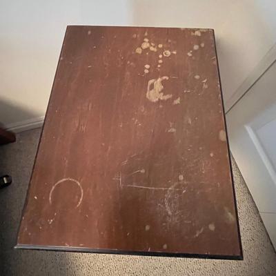 Vintage Wooden Sewing Cabinet With Thread Organizer And Storage Drawers