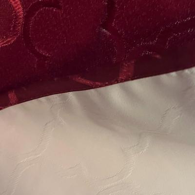 Set Of 3 Maroon Blackout Curtain Panels