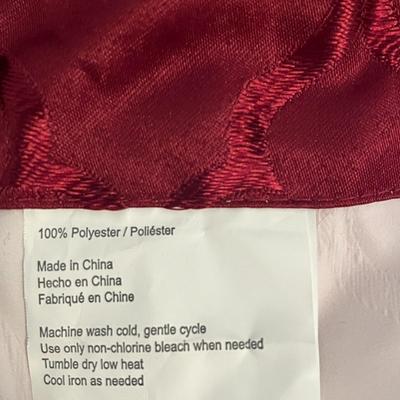 Set Of 3 Maroon Blackout Curtain Panels