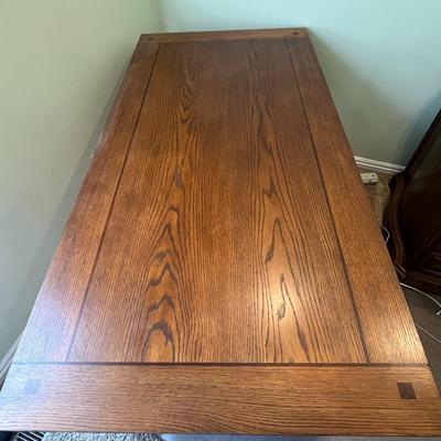 Vintage-style Solid Wood Executive 5 Drawer Desk
