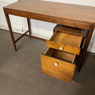Drexel Mid-century Modern Walnut Desk (we have matching chair lot # 220)