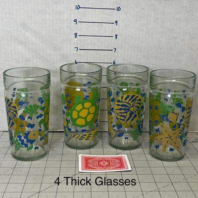 Vintage Thick Glass Tumblers