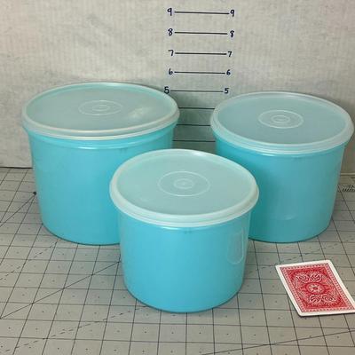 Vintage Perfect Storage Aqua Blue
