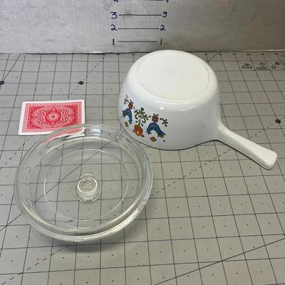 Vintage Corning Ware P-82-8 Saucepan With Glass Lid