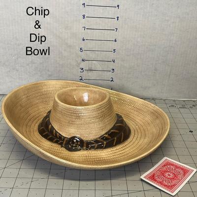 Cowboy Hat Chip & Dip Bowl