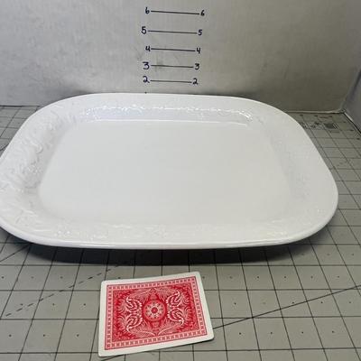 Corning White Rectangular Serving Platter