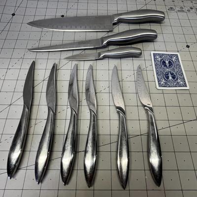 10-piece Stainless Steel Kitchen Knife Set