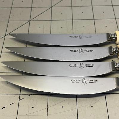 Vintage Wingen Solingen Germany Steak Knives