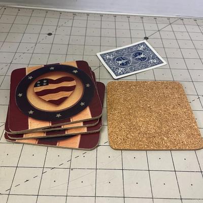 Patriotic Americana Coasters & State Souvenir Trays