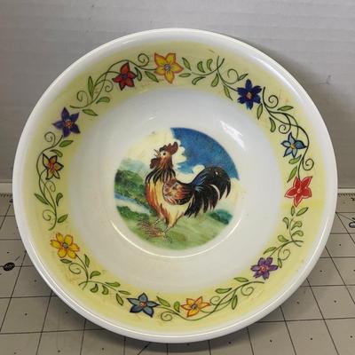 Vintage Country Rooster Soup Bowl