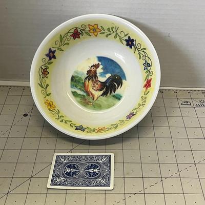 Vintage Country Rooster Soup Bowl