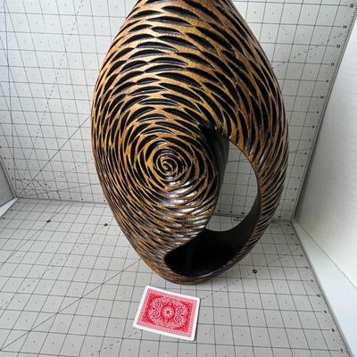 Modern Spiral Swirl Decorative Vase, 18 inches Tall