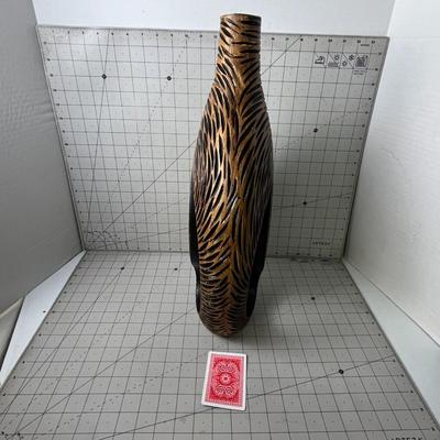 Modern Spiral Swirl Decorative Vase, 18 inches Tall