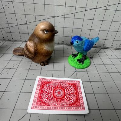Set Of 7 Hand-painted Realistic Bird Figurines