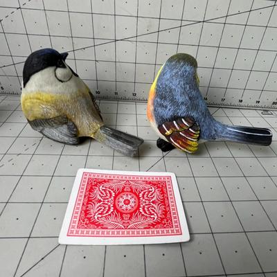 Set Of 7 Hand-painted Realistic Bird Figurines