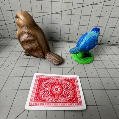Set Of 7 Hand-painted Realistic Bird Figurines