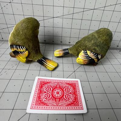 Set Of 7 Hand-painted Realistic Bird Figurines