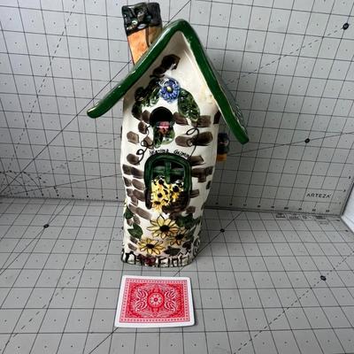 Hand-painted Ceramic Fairy House Tower