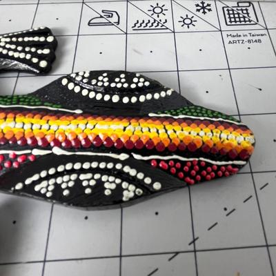 Hand-painted Belize Lizard Wall Art