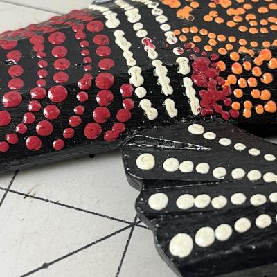 Hand-painted Belize Lizard Wall Art