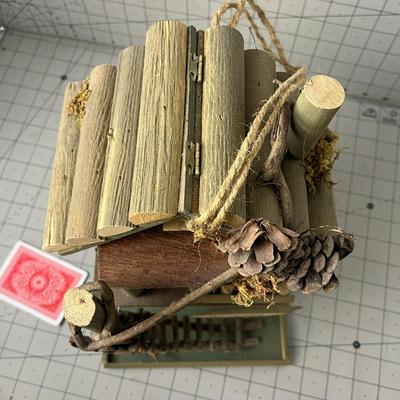 Rustic Miniature Treehouse BIRDHOUSE!
