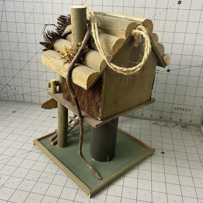 Rustic Miniature Treehouse BIRDHOUSE!