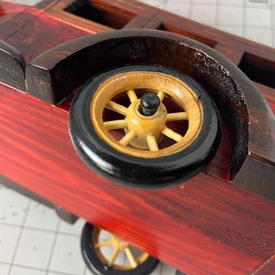 Handcrafted Wooden Vintage Car Model