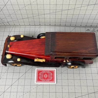 Handcrafted Wooden Vintage Car Model