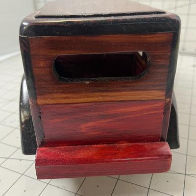 Handcrafted Wooden Vintage Car Model
