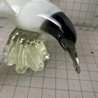 Elegant Handcrafted Glass Bird Sculpture