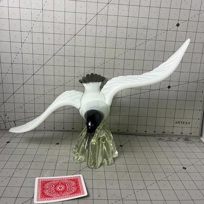 Elegant Handcrafted Glass Bird Sculpture
