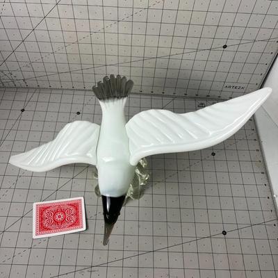 Elegant Handcrafted Glass Bird Sculpture