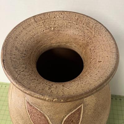 Hand Crafted Clay Vase Pot Beautiful Decor 23 Inches Tall