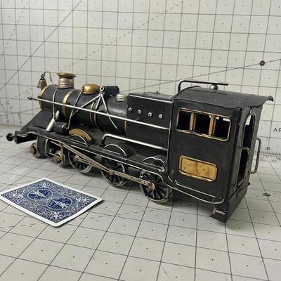 Antique Toy Folk Art Locomotive Engine Tin/metal
