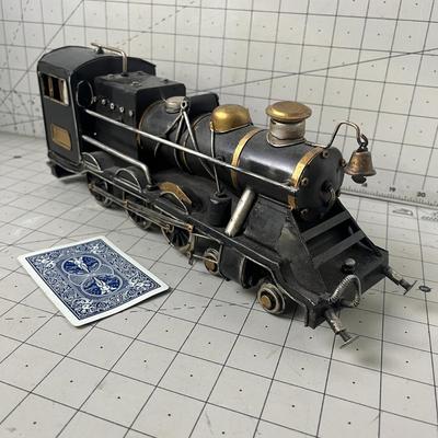 Antique Toy Folk Art Locomotive Engine Tin/metal